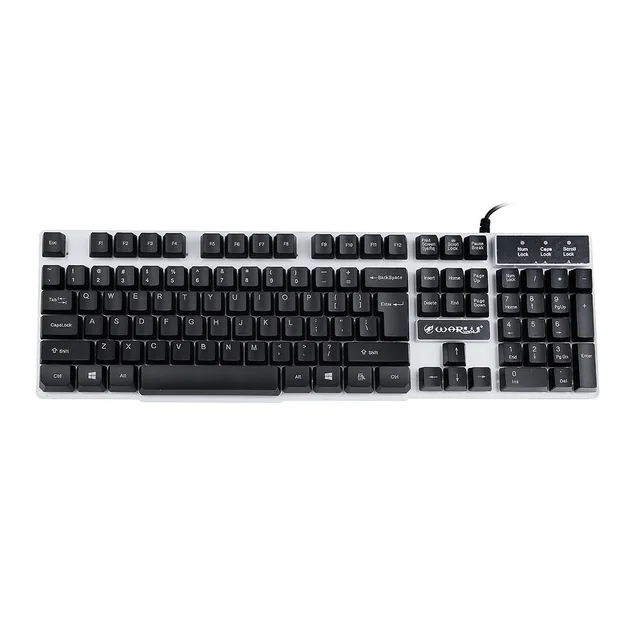 Best Price High Quality Comfortable ABS Material USB Wired Illuminated Colorful LED Backlight Multimedia PC Gaming Keyboard#ZS