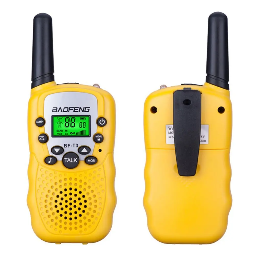 

2PCS Mini Children'S Walkie Talkie Bf-T3 Long Range Max 5Km Walkie Talkie 2 Way Ham Radio Interphone Child Gift Toy