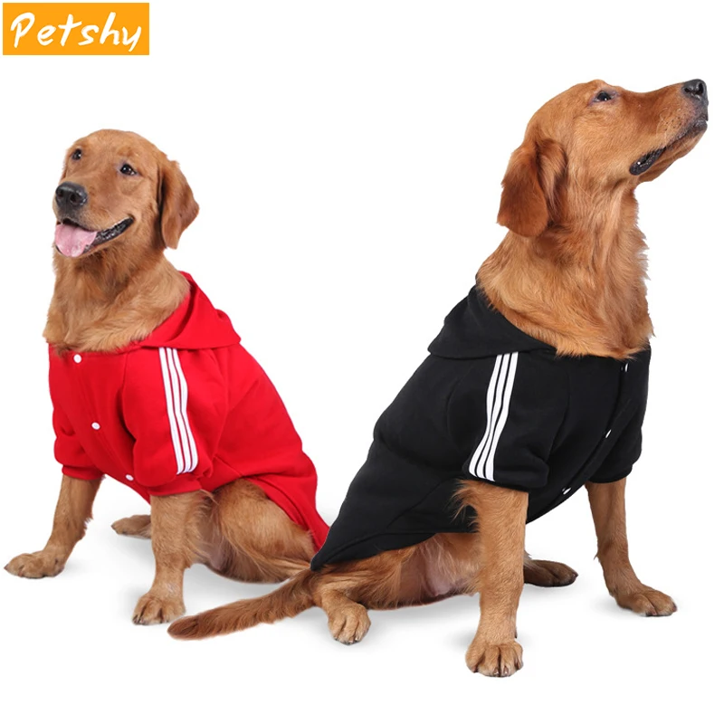 Petshy Classic Big Dog Hoodies Coat Cozy Warm Cotton Large Medium Dog