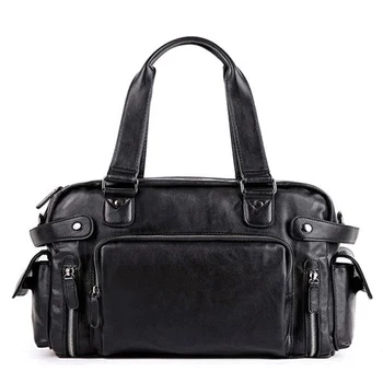 

New Men Travel Bag PU Leather Men's Travel Bags High Quality Shoulder Handbag Tote Large Capacity Bags