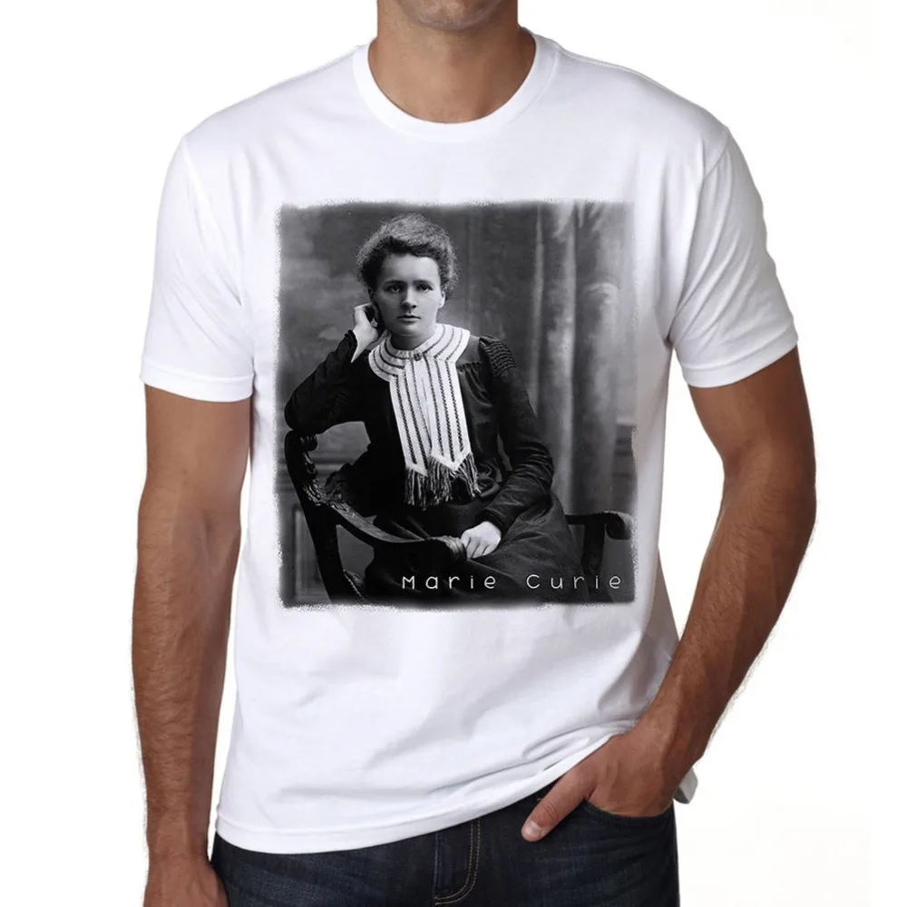 Мария Кюри 1 футболка homme замена Courtes Котон blanc Кадо | Мужская одежда
