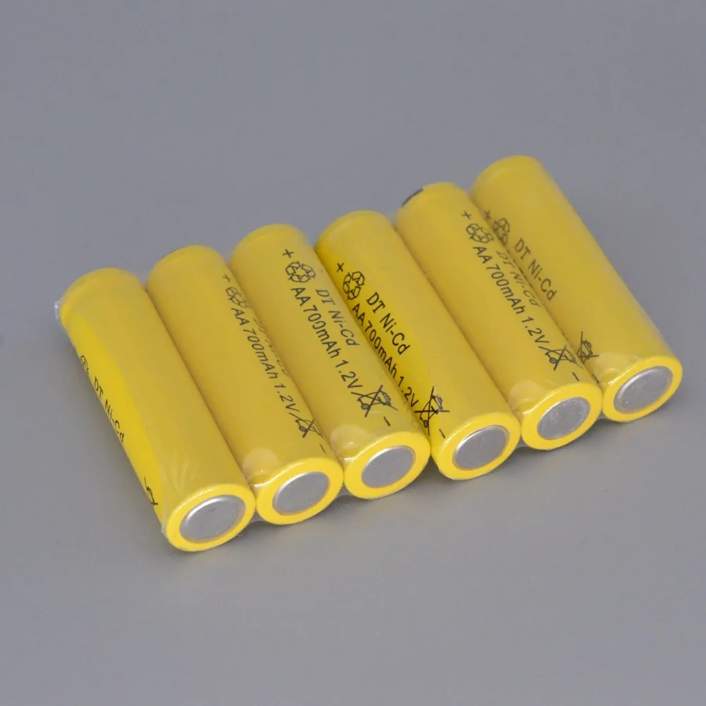 6PCS AA NICD 1.2V 700MAH Rechargeable batteriesin Rechargeable