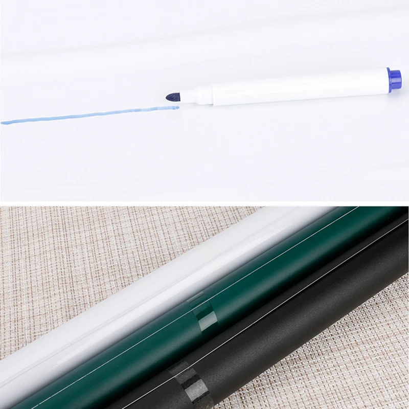  60x200cm PVC Waterproof Blackboard Sticker Movable Kid Graffiti Writing Board (Black Green White) C - 33043263896