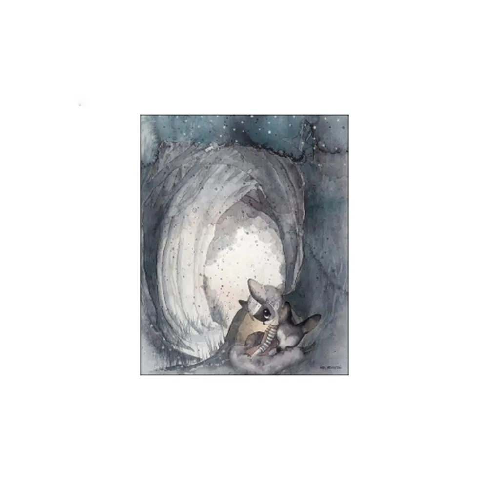 Домашний декор Скандинавская Картина на холсте настенное искусство Сделай Сам Кролик Луна девушка животное абстрактное изображение печать спальня живопись фон плакат - Цвет: B