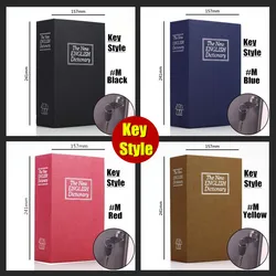 Mini coffre fort en forme de dictionnaire pour étudiant, livre avec serrure à clé secrète, casier à mot de passe pour rangement de pièces de monnaie, cartes bancaires, bijoux, journal intime 