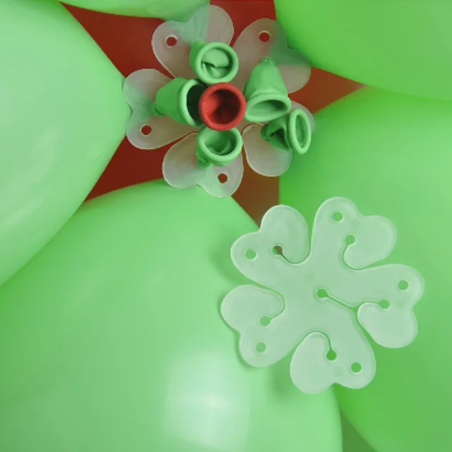 

10Pcs/lot 5.5CM Seal Clip Balloon Sticks Balloon Accessories Decoration Latex Plum Flower Shaped Baloon Clips Set Clear Color