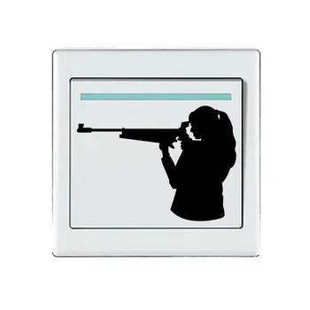 

Cool Girl Shooting Sport Vinyl Light Switch Sticker Decor Wall Door Decal 5WS0224