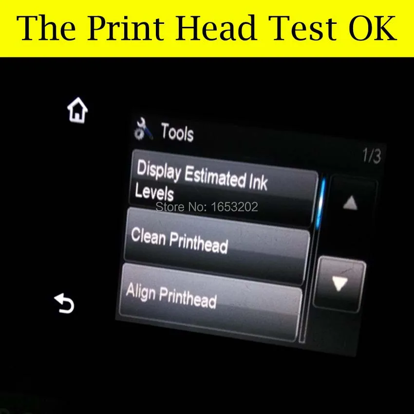 The print head test OK 1