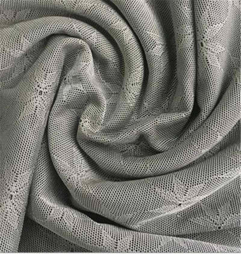 silver fiber elastic jacquard mesh Antibacterial anti radiation