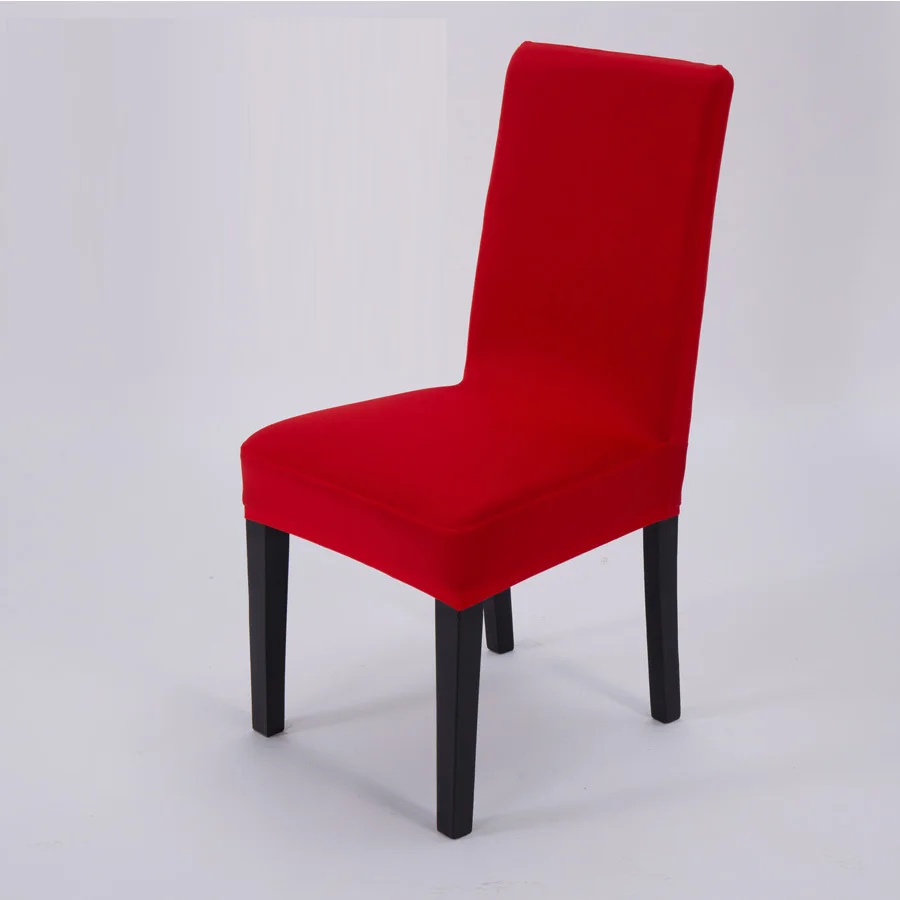 

Solid Color Chair Cover Spandex Stretch Elastic Slipcovers Chair Covers For Dining Room Kitchen Wedding Banquet Hote Householl