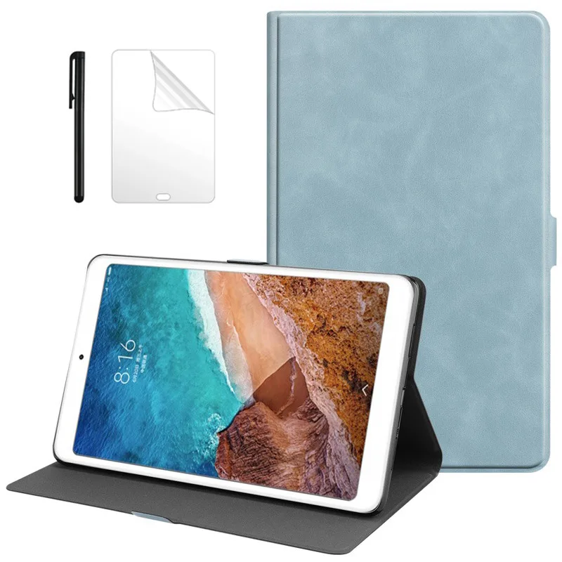 

Slim PU Leather Smart Stand Case For Xiaomi Mi Pad 4 Plus 10 Cover Hard Back for MiPad 4 Plus 10.1 inch case+Film+Pen