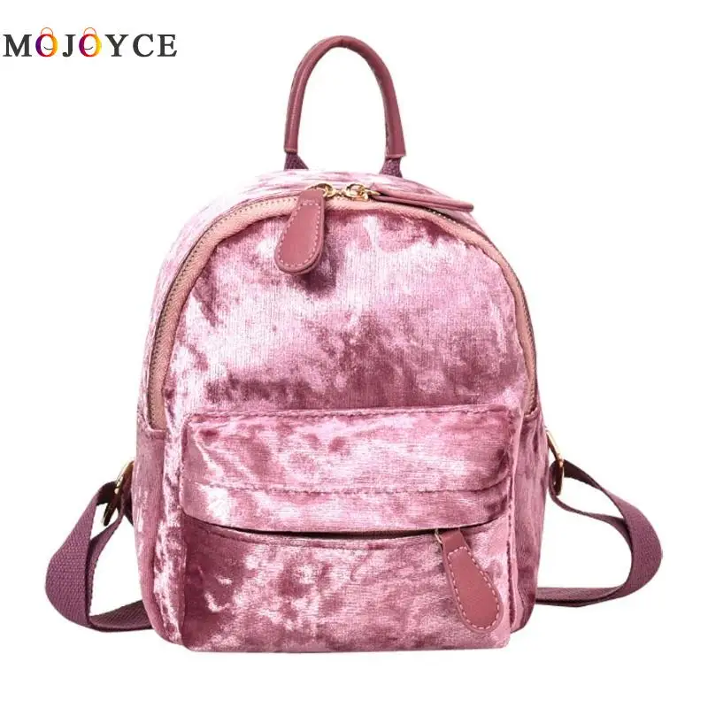 

Fashion Designer Soft Velvet Backpack Female School Teenager Girls Mini Backpack
