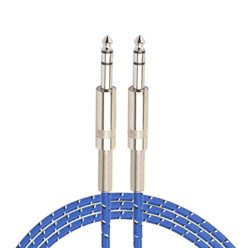 Rankman 6.35mm to 6.35mm Jack Male to Male AUX Cable Audio Line for Mixer Amplifier Mic Guitar