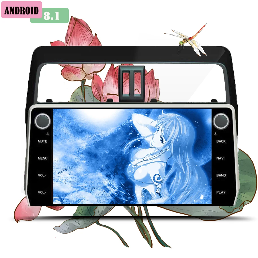 Sale Android 9.1 Car Multimedia Radio Player For Toyota Prado 2018 2019 Stereo GPS Navigation Automagnitol 2Din Video Audio NO DVD 3
