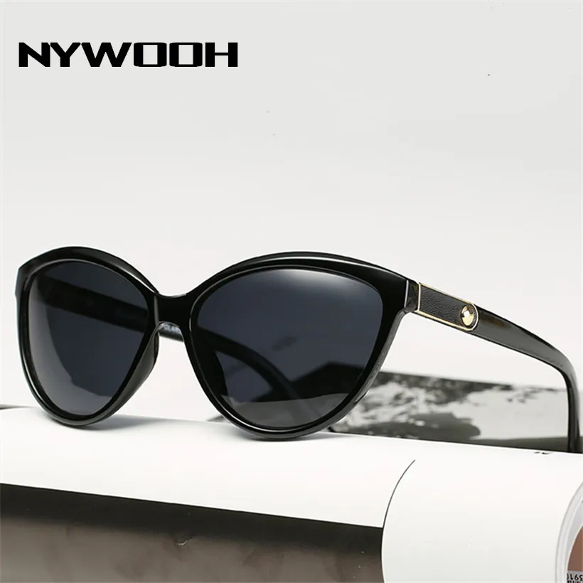 

NYWOOH Retro Cat Eye Sunglasses Women Polarized Lady Elegant Sun Glasses Female Driving Eyewear UV400
