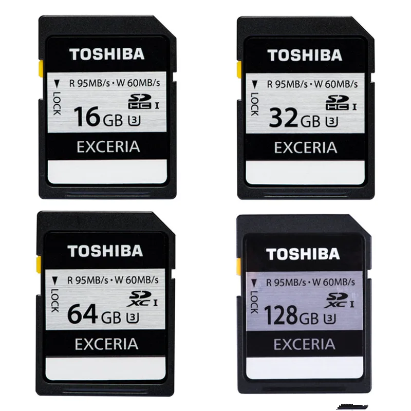 Toshiba 95 МБ/с./с 16 ГБ 32 ГБ SDHC карта UHS U3 класс 10 SD карта 64 Гб SDXC карта памяти для Canon Nikon SLR камера видеокамера DV