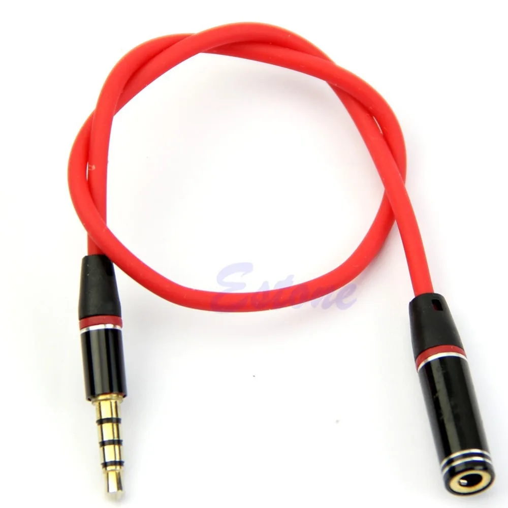 3.5mm Jack 4Pole Male to Female Earphone Headphone Audio Adapter