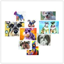 Изготовленный На Заказ Алмаз paintingschnauzer головоломка 5d daimond вышивка площадь дрель горный хрусталь, мозаика живопись, вышивка крестиком