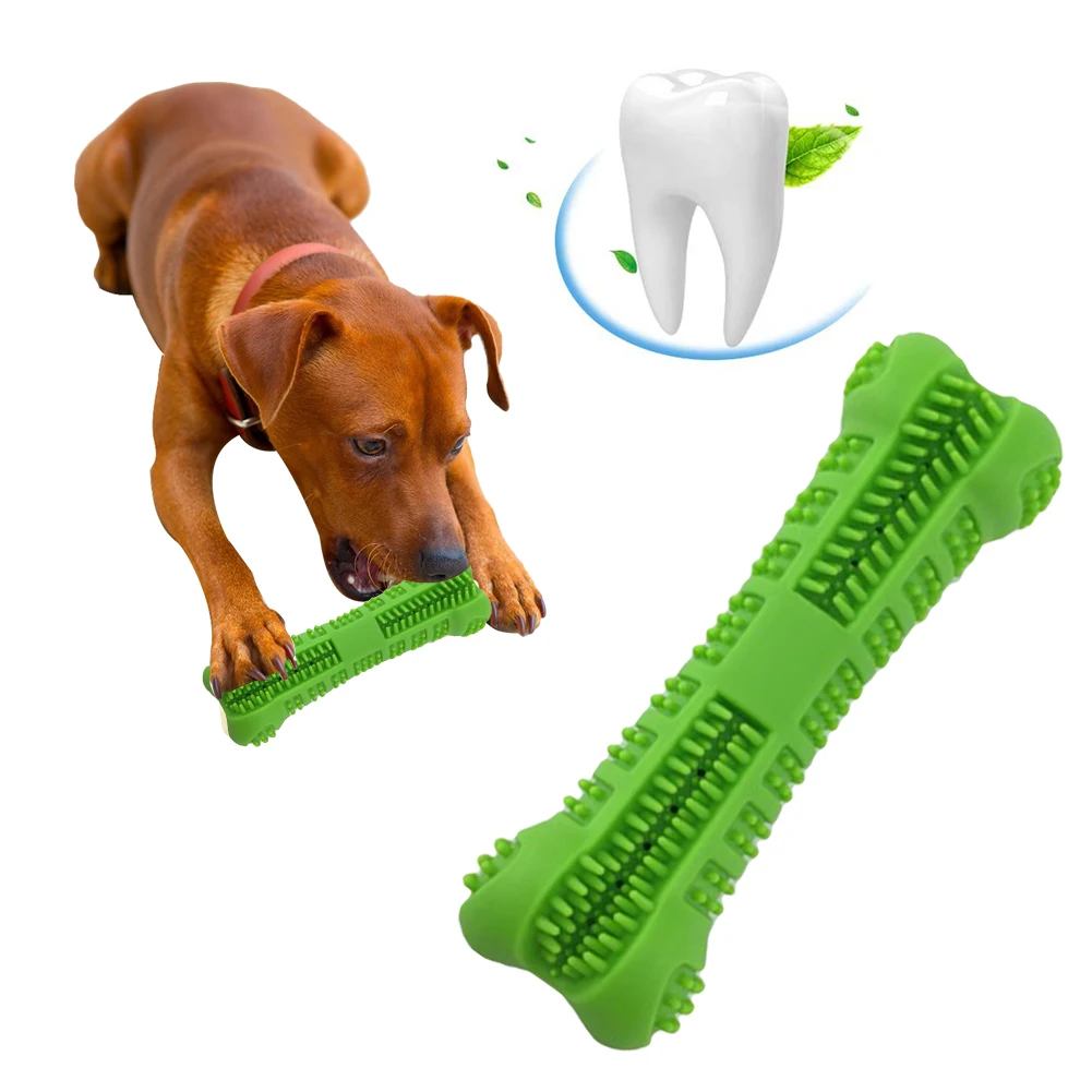 

Pets Toothbrush Silicone Chew Toy Teddy Teeth Cleaning Small Dog Bone Shape Stick Perfect Dog Cleaning Mouth Teeth Care Products