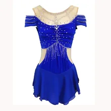 Платье для фигурного катания, юбки для конькобежцев, черные платья без рукавов из спандекса