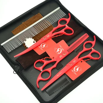 

Meisha 7 inch High Quality Pet Dog Shears Pet Grooming Scissors Kit Curved Cutting Pet Beauty Scissors Hairdressing Tools HB0139