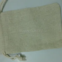 100 шт/партия джутовых/льняных подарочных мешков на шнурке для кофейных зерен/упаковки ювелирных изделий, размер быть настроен, различные цвета