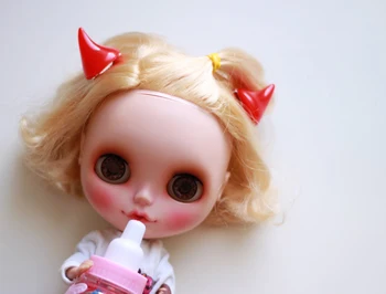 Billige Puppe Headwear Teufel Haar Clips Haar Zubehör Erhältlich Für Blyth Puppe Jerryberry Salon BJD Puppe Zubehör Mädchen Spielzeug