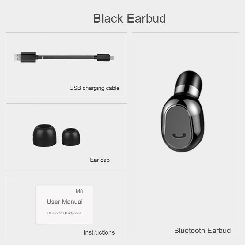 Вы первые M8 Беспроводные наушники Bluetooth гарнитура спортивные стерео с микрофоном