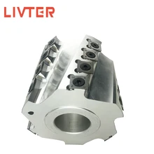 LIVTER Spiral Cutterhead Sprial Planing Cutter Head Helical Cutter for Spindle Machine 4-side Moulder 6T T.C.T knife bit size