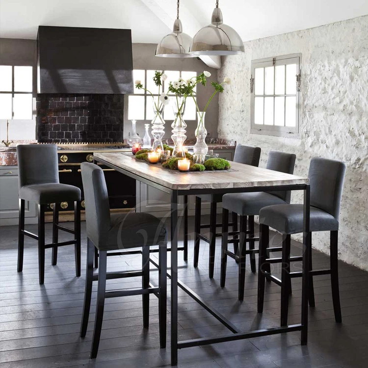 LOFT American country furniture style / Iron pine dining table high-end coffee desk nostalgia | Мебель