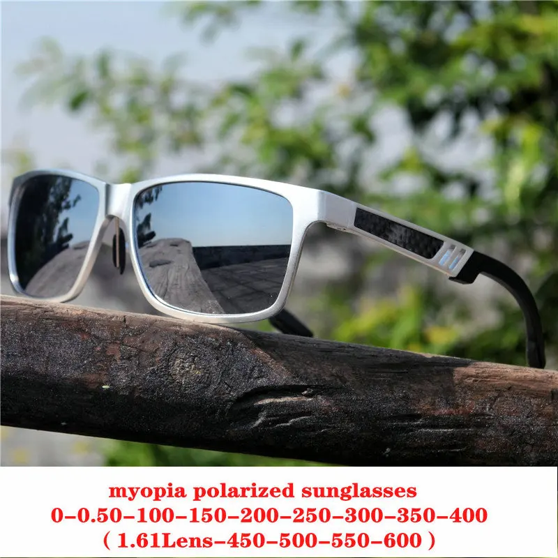 

Custom Made Myopia Minus Prescription Polarized Lens Sunglasses Men Designer Vintage Driving Sun Glasses Male Goggles FML