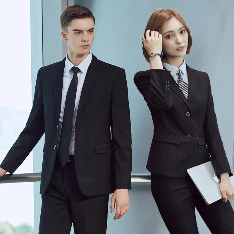 

2019 spring new men and women wear suits Slim suits dress