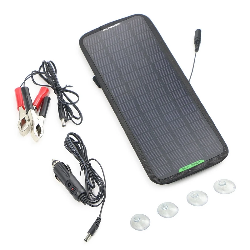 High quality 12V 5W Monocrystalline Solar Panel Car Automobile Boat Portable Solar Cells