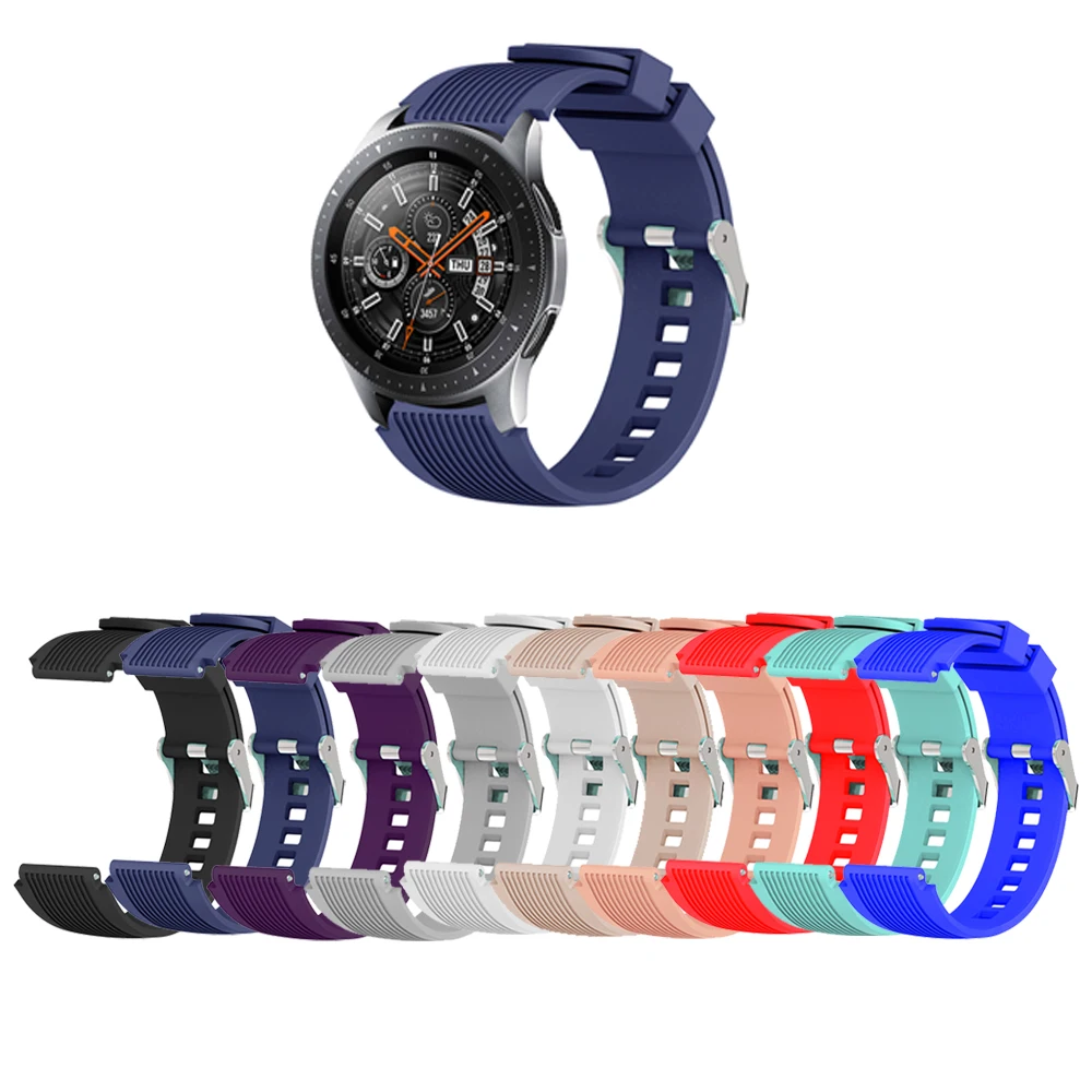 Силиконовый спортивный ремешок для Samsung Galaxy Watch 46 мм мягкий сменный Браслет Для