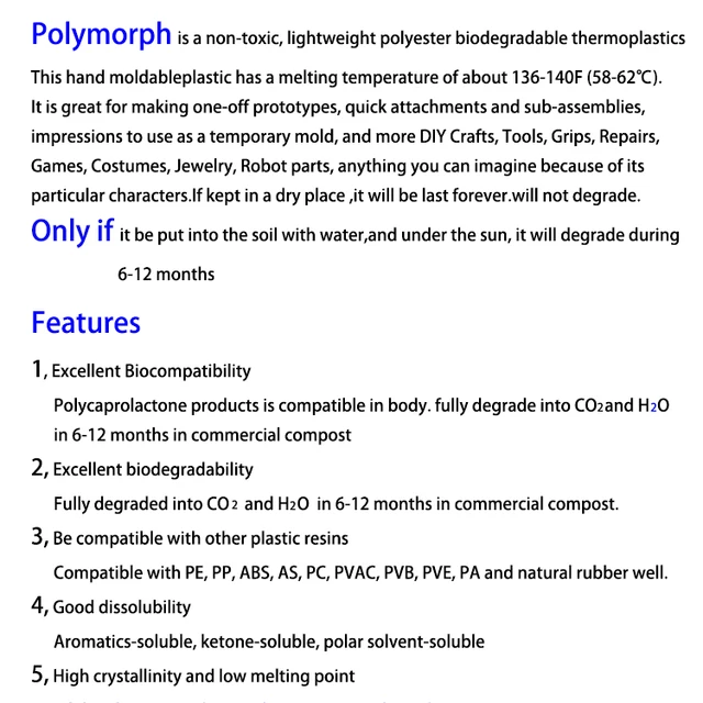 PCL and 5 Color Kits Moldable Plastic Instamorph Shape Shifter Thing  Plastimake Polymorph Thermoplastic for DIY