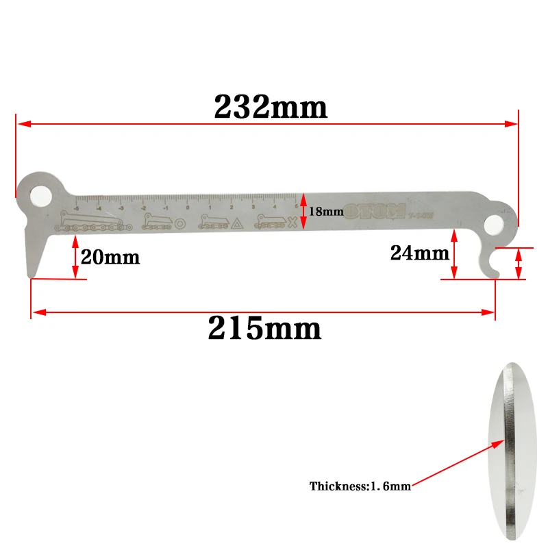 Motorcycle Chain Indicator's Maintenance Test Tool For CRF KXF YZF WR SXF EXC TC FC TE FE BOSUER KAYO KEWS 520, 525, 530