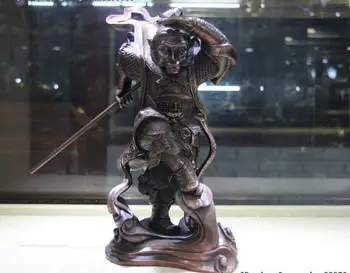 

Chinese Bronze Copper Xiyouji Monkey King Sun Wukong Wu Kong Hold Cudgel Statue