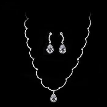 

2016 Fashion Jewelry Set Wedding Jewelry Set Zircon CZ White Gold Color Special New Woman Brand Jewelry set Party Gift
