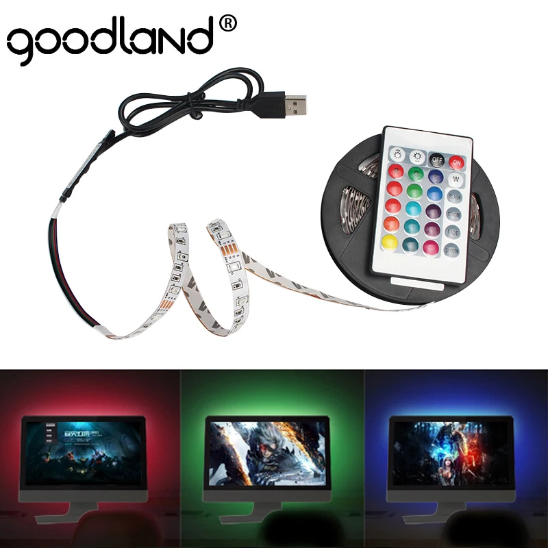 cheap RGB LED Strip USB Ribbon LED Tape Flexible Diode Tape Ambilight DC 5V 50CM 1M 2M 3M 4M 5M Ledstrip Light Backlight for TV PC