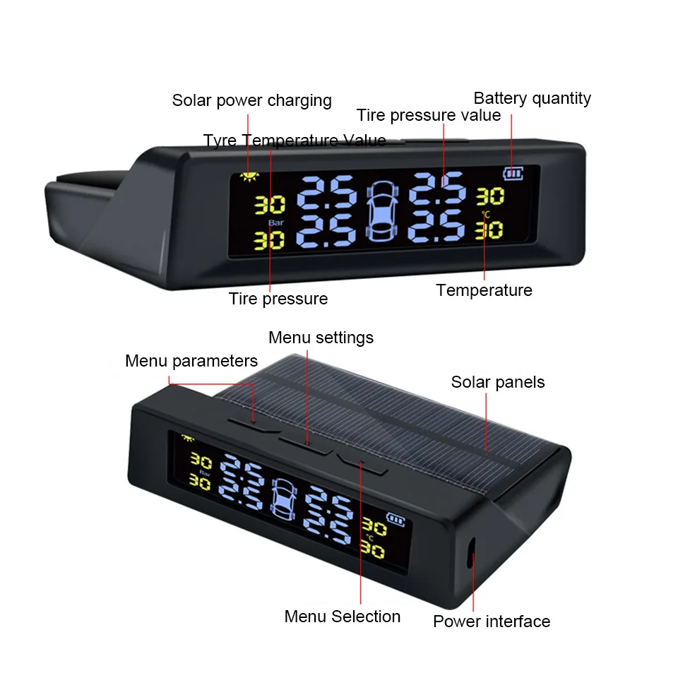 Solar Power Car TPMS Tire Pressure Monitoring System  (9)