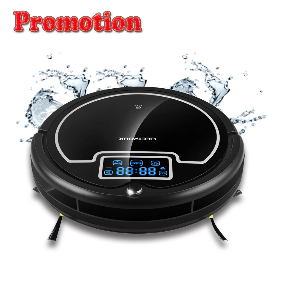 (Free Shipping to All, Fast Delivery) Robot Vacuum Cleaner with Water Tank,Wet&Dry,TouchScreen,Big Mop,Schedule,Virtual Blocker