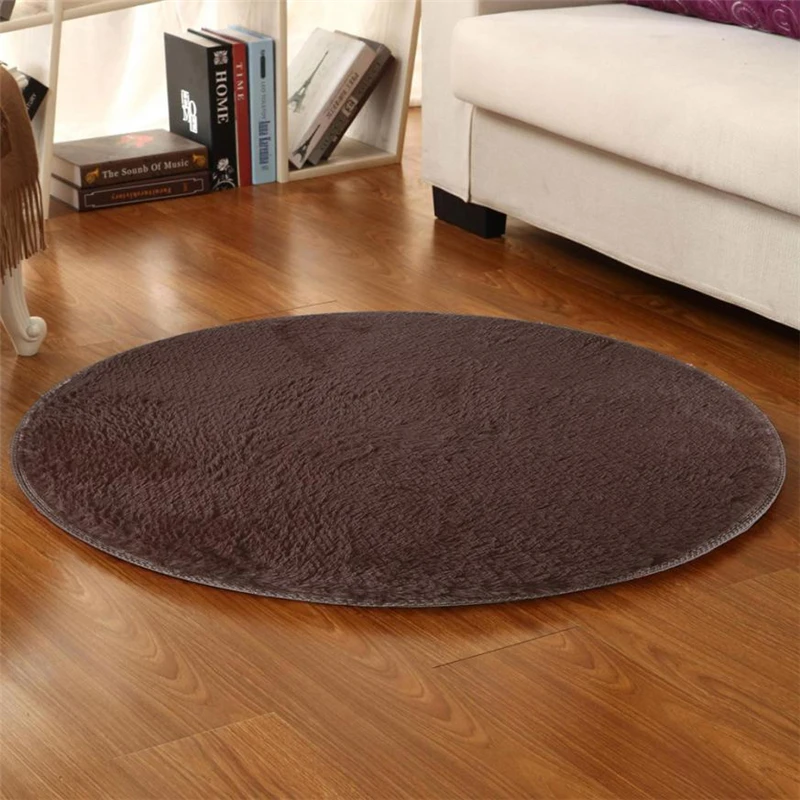 80cm Soft Coral Velvet Round Rug  Anti-skid Doormat Carpet Bath Living Room Rug Easy to clean Hot sale good quality C0413#30    21