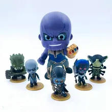 

6pcs Avengers 3 Infinity War Figure Q Version funkos pop PVC Action Figure Thanos Collectible Model Toys for Kids 2C015