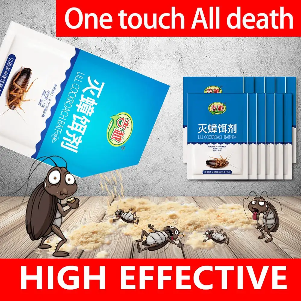 

12pcs Effective Killing Cockroaches Bait Cockroach Repeller Insect Roach Killer Pest Reject Control Cockroach Powder Roach Lure