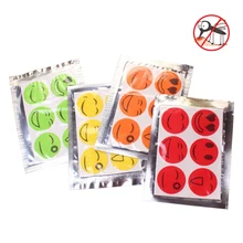 6 шт./пакет наклейки от комаров Сделай Сам наклейки от комаров нашивки и улыбающимися героями мультфильмов привод Отпугиватель москитов средство случайных цветов; Прямая поставка; одежда для детей