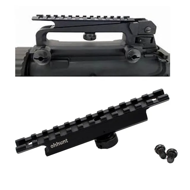 Lambul Airsoft Tactical Weaver Rail M4 AR15 M16 Scope Mount 20mm Rail for Carry Handles Gun