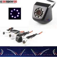 Koorinwoo 2019 In Movimento Dinamico Traiettoria Universale Auto di Parcheggio CCD HD Car Rear view Camera di Backup 8 Luci di IR Telecamera di retromarcia