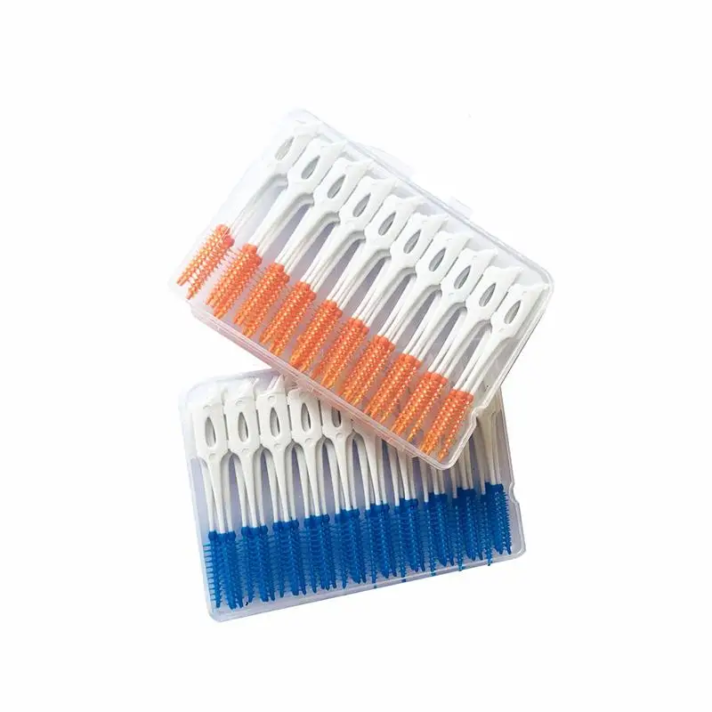 

Tooth Cleaner Oral Clean 80 Pcs Interdental Brush Soft Silicone Massage Toothbrush Toothpick Floss Dental Flosser Pick