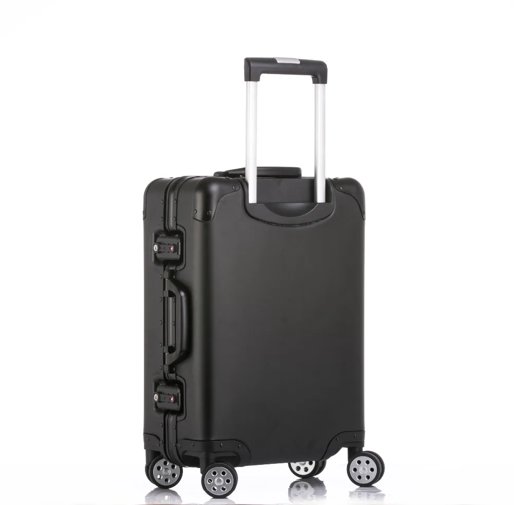 

20'24'26'29' Vintage Aluminum Rolling Luggage Spinner Travel Suitcase original luggage Women Boarding Box Carry On Bag Trolley
