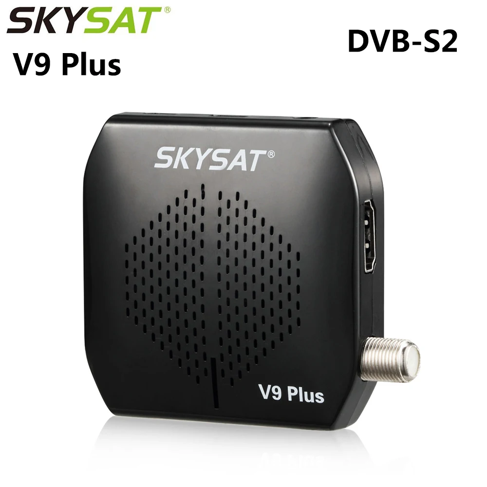 Skysat V9 Plus Мини Full HD цифровой спутниковый ресивер DVB-S2 MPEG-4 AC3 поддержка Youtube Cccam Newcam авто-ролл PowerVu Biss ключ